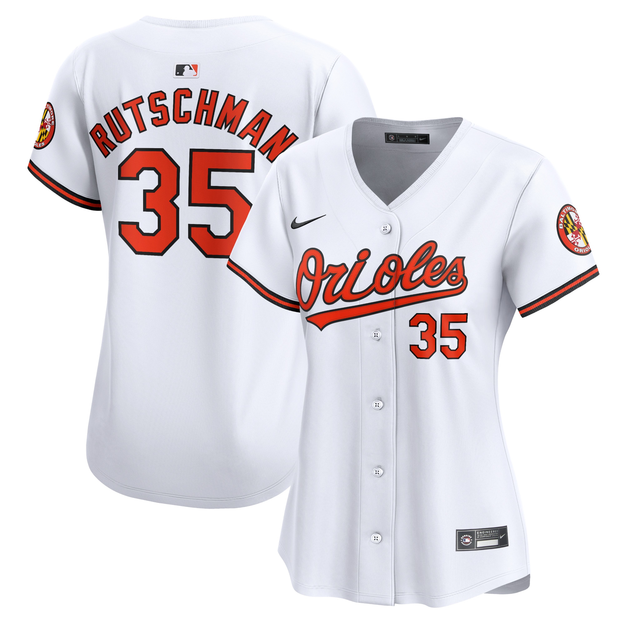 Adley Rutschman Baltimore Orioles Women's Home Limited Player Jersey – White