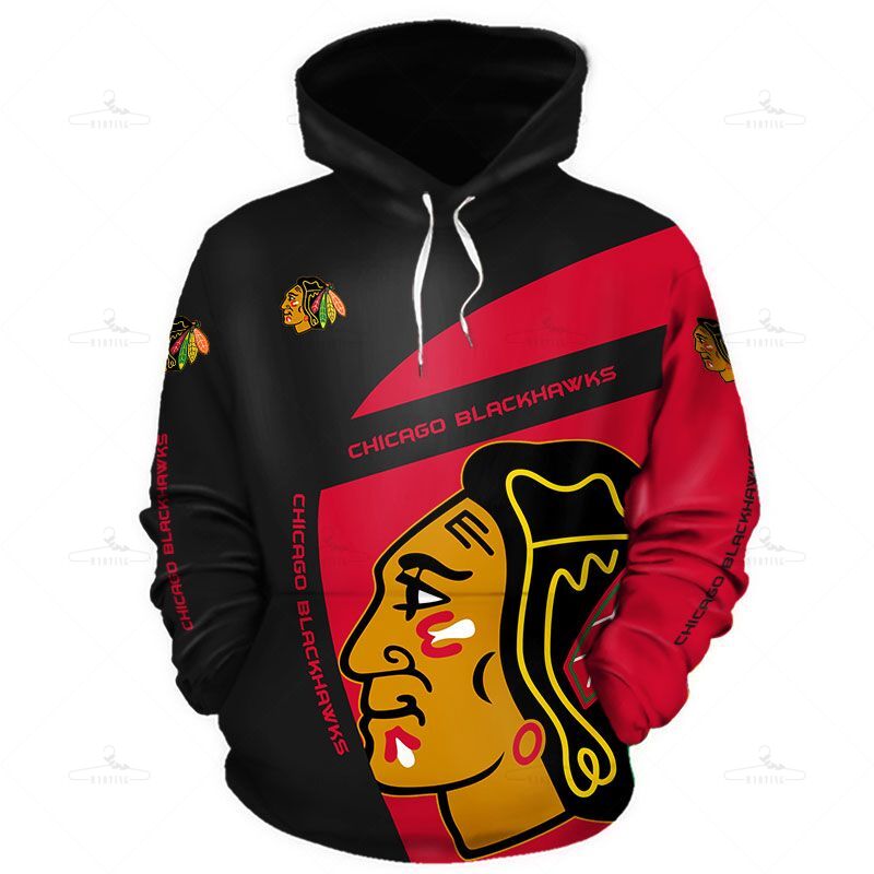 Chicago Blackhawks Hoodie 3D With Hooded Long Sleeve Gift S