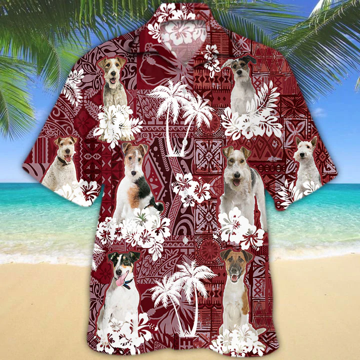 Fox Terrier Red Hawaii Gift For Dog Lover Animal Summer Shirts Ha9278