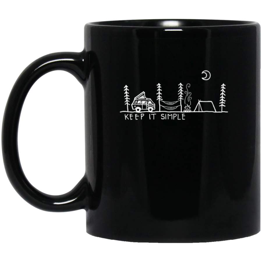 Keep It Simple – Camping Black Mug