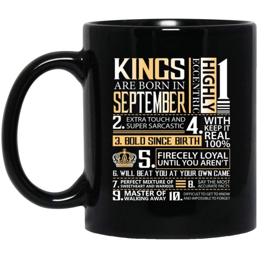 African American Coffee Mug King Are Born September 11oz – 15oz Black Mug