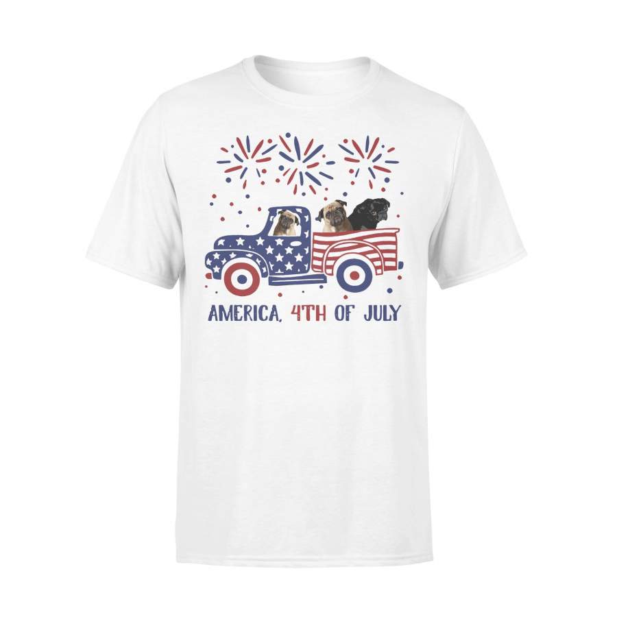 Bulldog Truck America 4Th Of July T-shirt