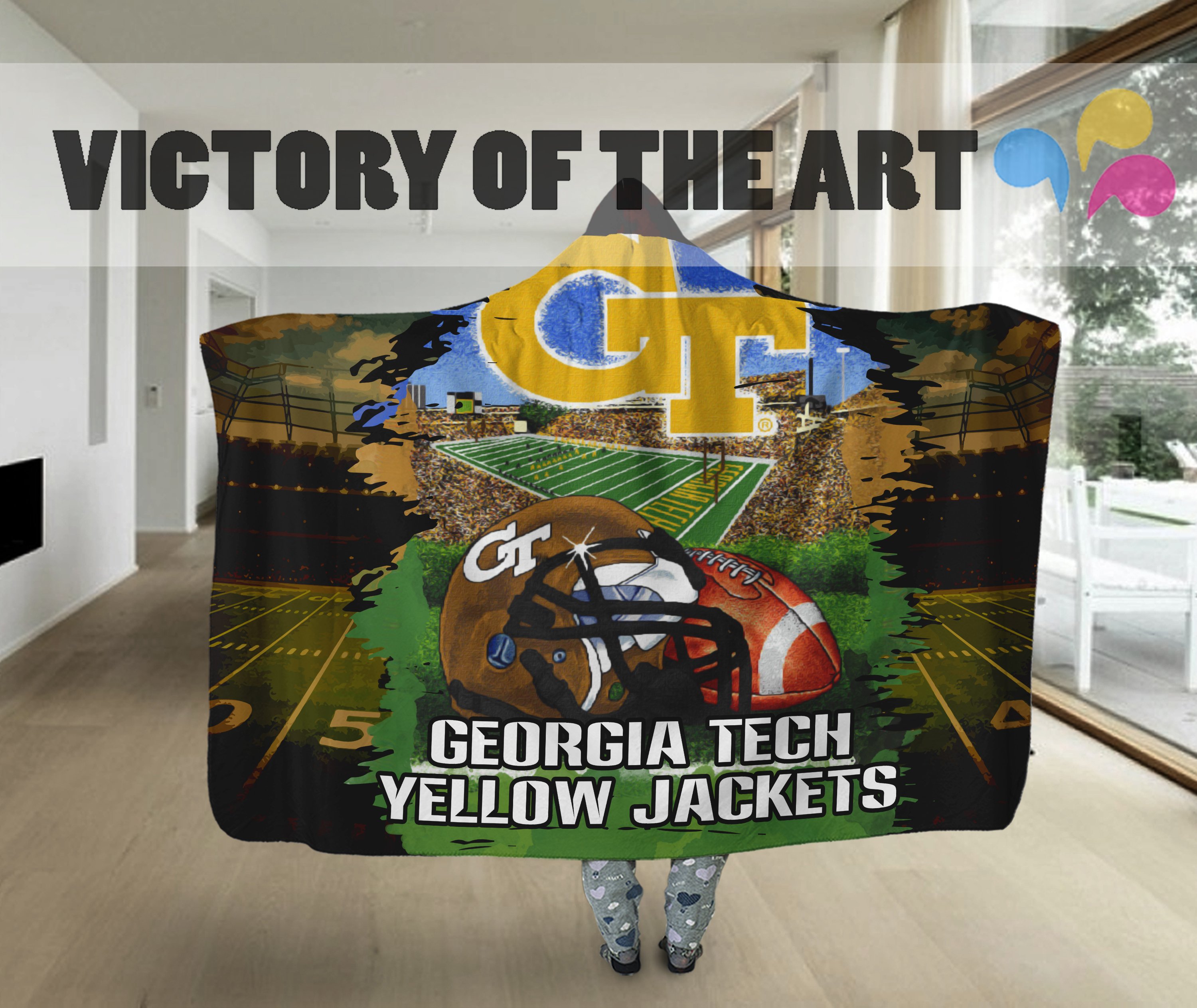 Special Edition Georgia Tech Yellow Jackets Home Field Advantage Hooded Blanket