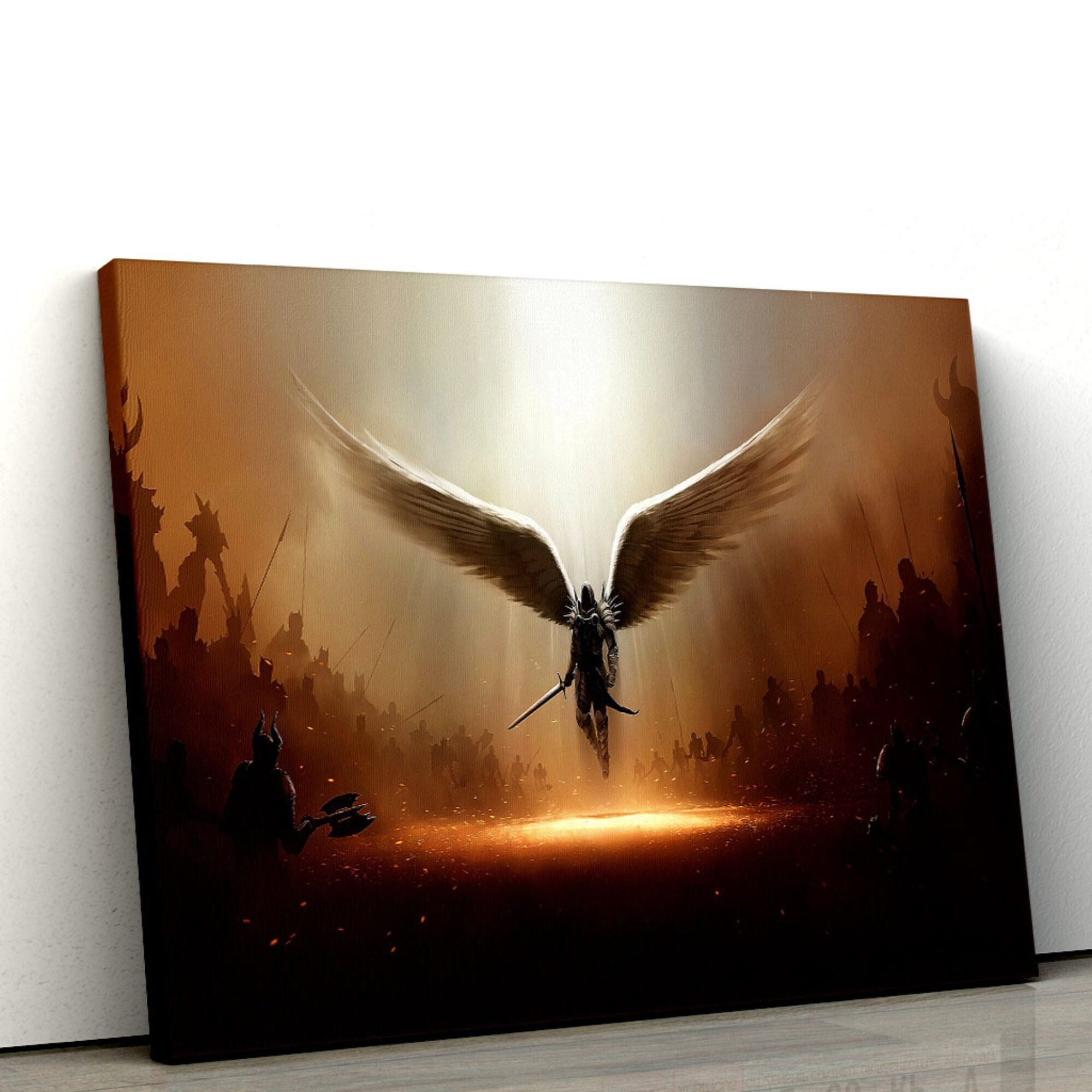 Jesus Canvas, Poster, Wing Of God Canvas, Christian Canvas, God Canvas, Warrior Wall Art – Canvas Prints | Birthday, Christmas Gift