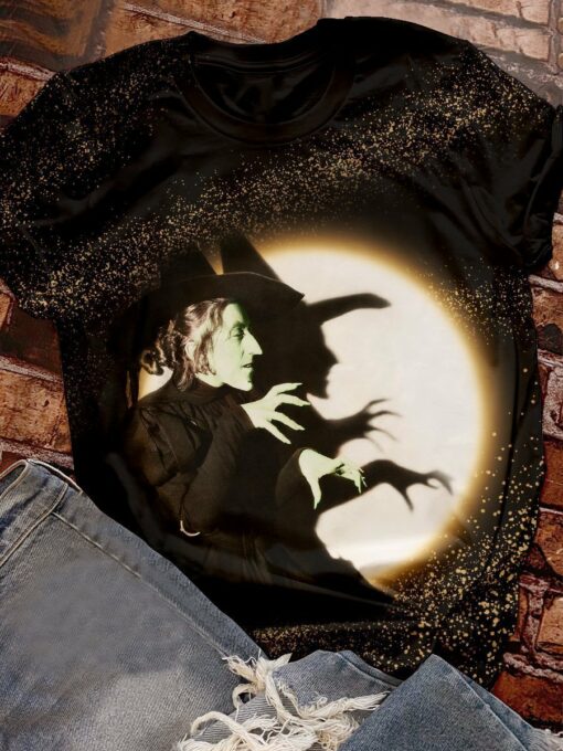 Vintage Wicked Witch 3D All Over Printed T-Shirt For Men And Women, Happy Halloween Day