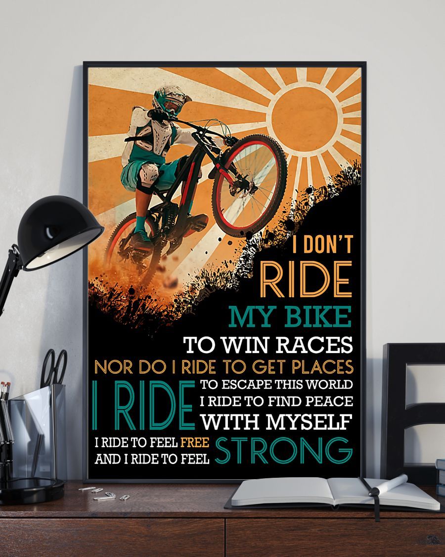 Cycling To Feel Strong Vertical Canvas And Poster | Wall Decor Visual Art