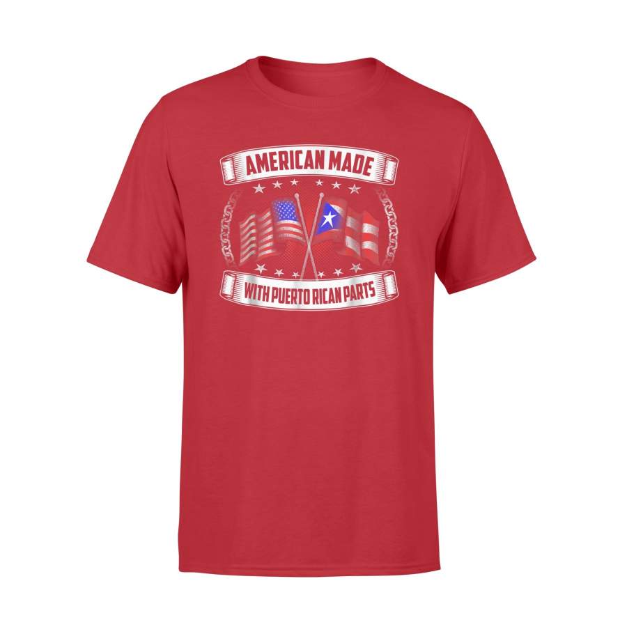 American Made Puerto Rican Parts Flag T-Shirt