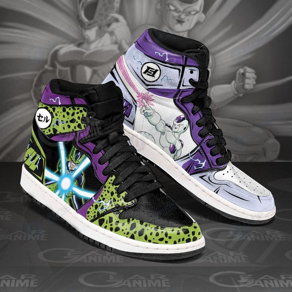 Frieza And Perfect Cell Sneakers Dragon Ball Custom Anime Shoes Air Jordan 13 Shoes Hajd2403259