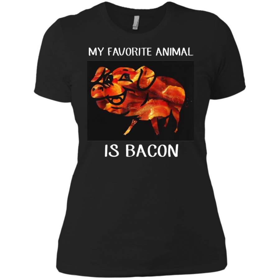 AGR My Favorite Animal Is Bacon Shirt Ladies’ Boyfriend