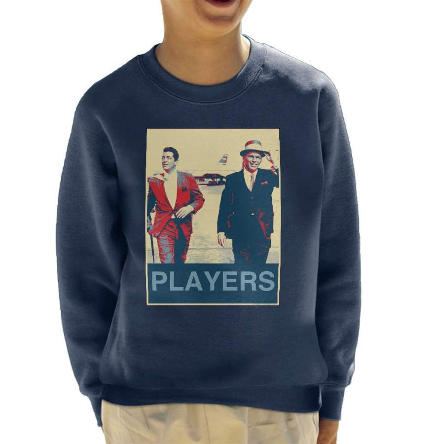 Dean Martin Frank Sinatra Heathrow Airport 1961 Poster Style Kid’s Sweatshirt