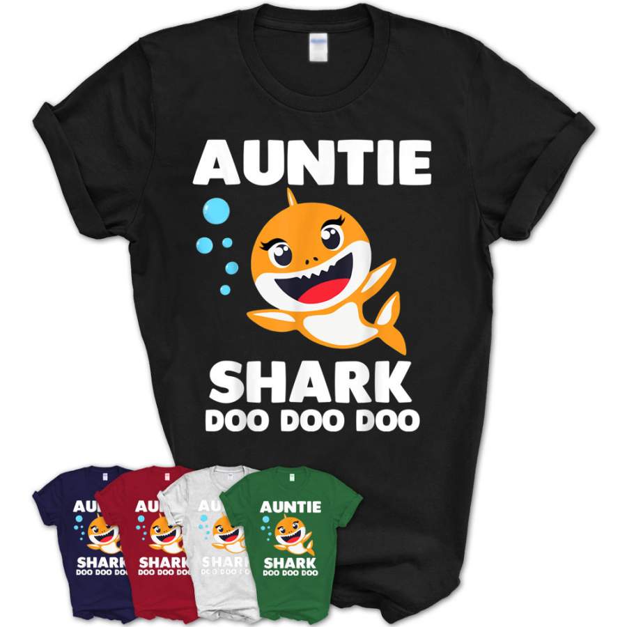 Auntie Shark T-Shirt Doo Doo Uncle Mommy Daddy Aunt Tshirt – Teezou Store