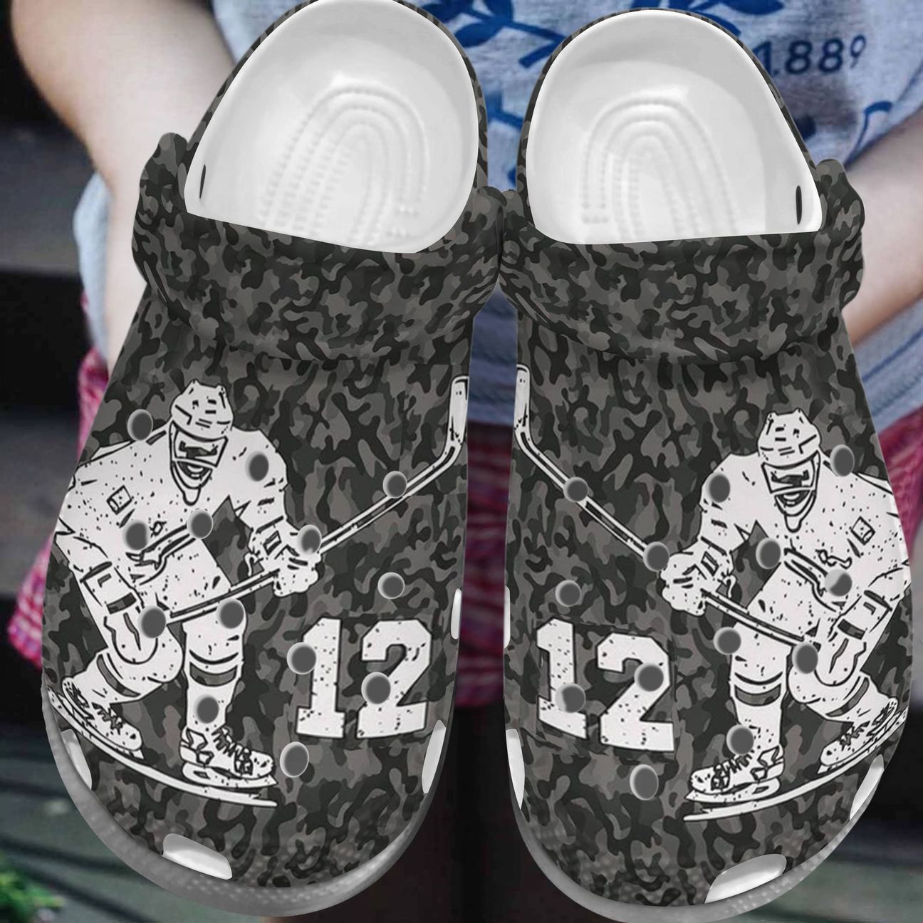 Hockey Personalized Clog Custom Crocss Comfortablefashion Style Comfortable For Women Men Kid Print 3D Hockey Player