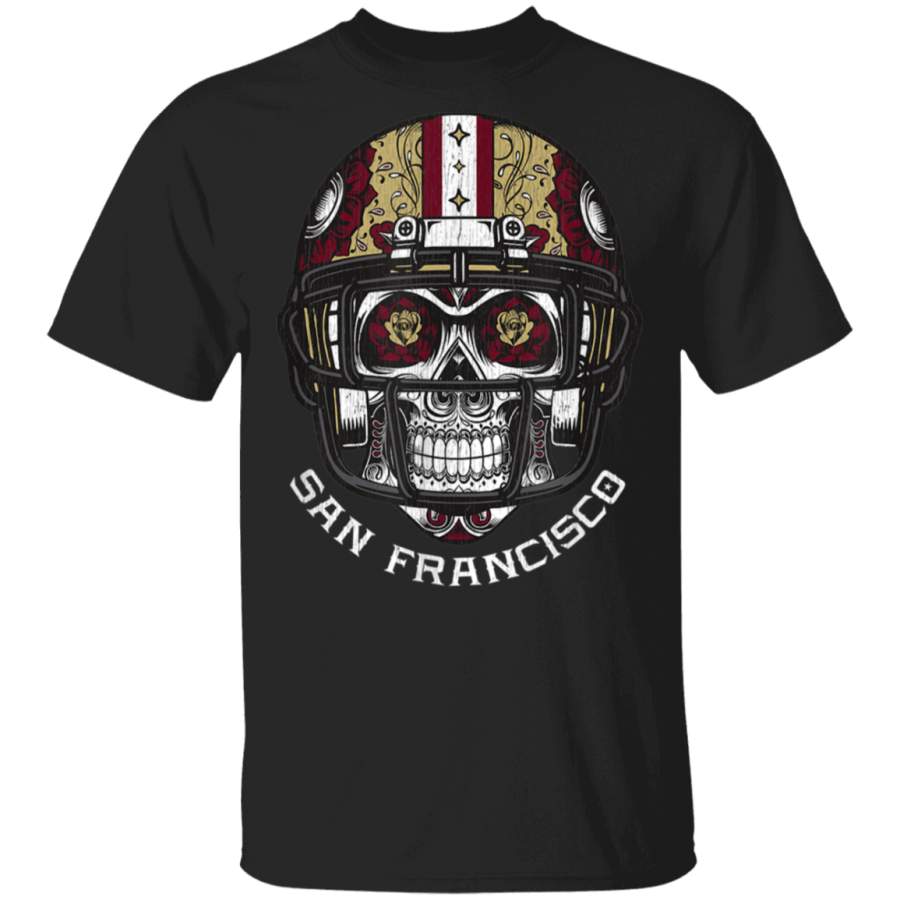 Vintage Sugar Skull Day Of The Dead San Francisco Football TShirt