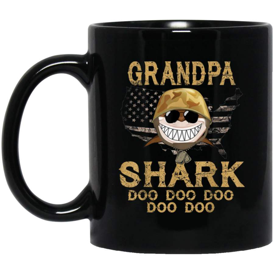 Army Grandpa Shark Doo Doo Doo Military  Veteran Mug