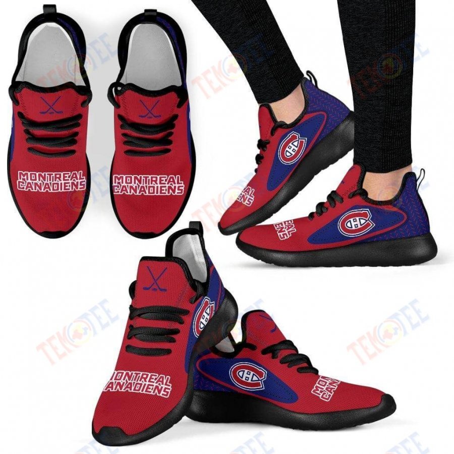 Mens Womens Montreal Canadiens Sneakers Legend React Mesh Knit Sneaker Running Shoes For Men Women TDT684