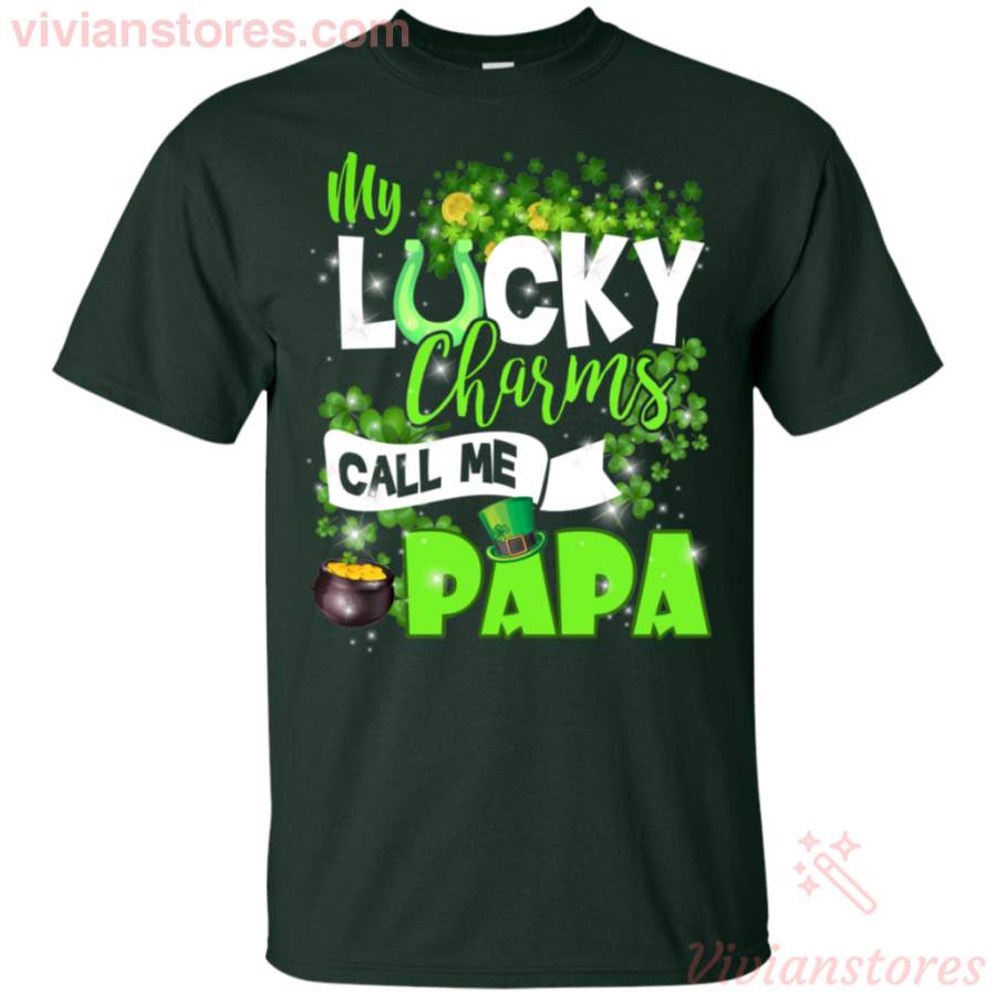 Lucky Charms Call Me Papa Shamrock St Patricks Day Shirt LT02