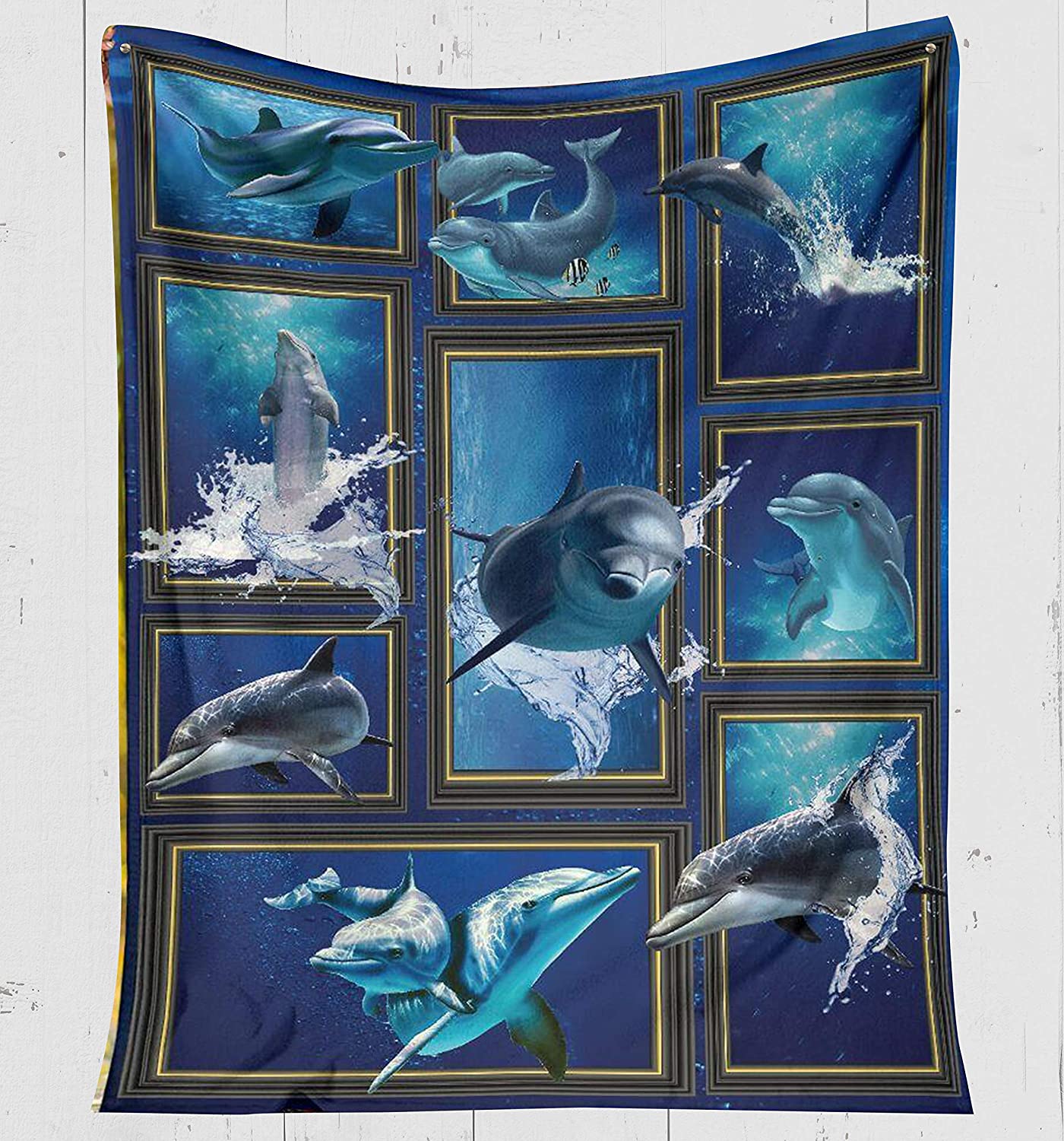 Fleece Blanket -Dolphin Fleece Blanket – Fleece Blanket 3D Soft Cozy Lightweight Durable Plush Throw Blanket For Bedroom Living, Gift For Friend And Relative