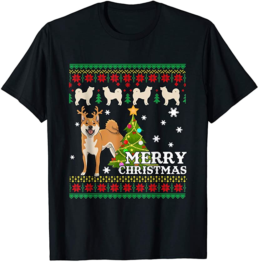 Shiba Inu Ugly Sweater Christmas Cute Dog Gift T-Shirt