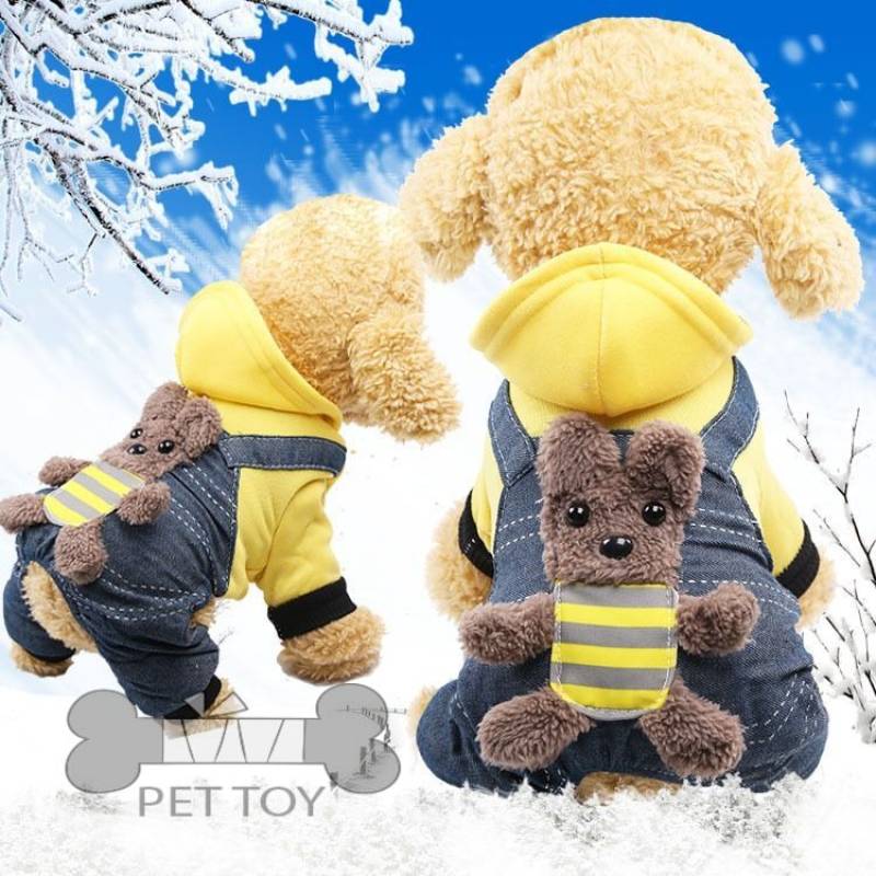 Winter Thicken Dog Clothes Warm Pet Dog Jacket Pet Clothing Hoodies For Small Medium Dogs Cute Puppy Outfit