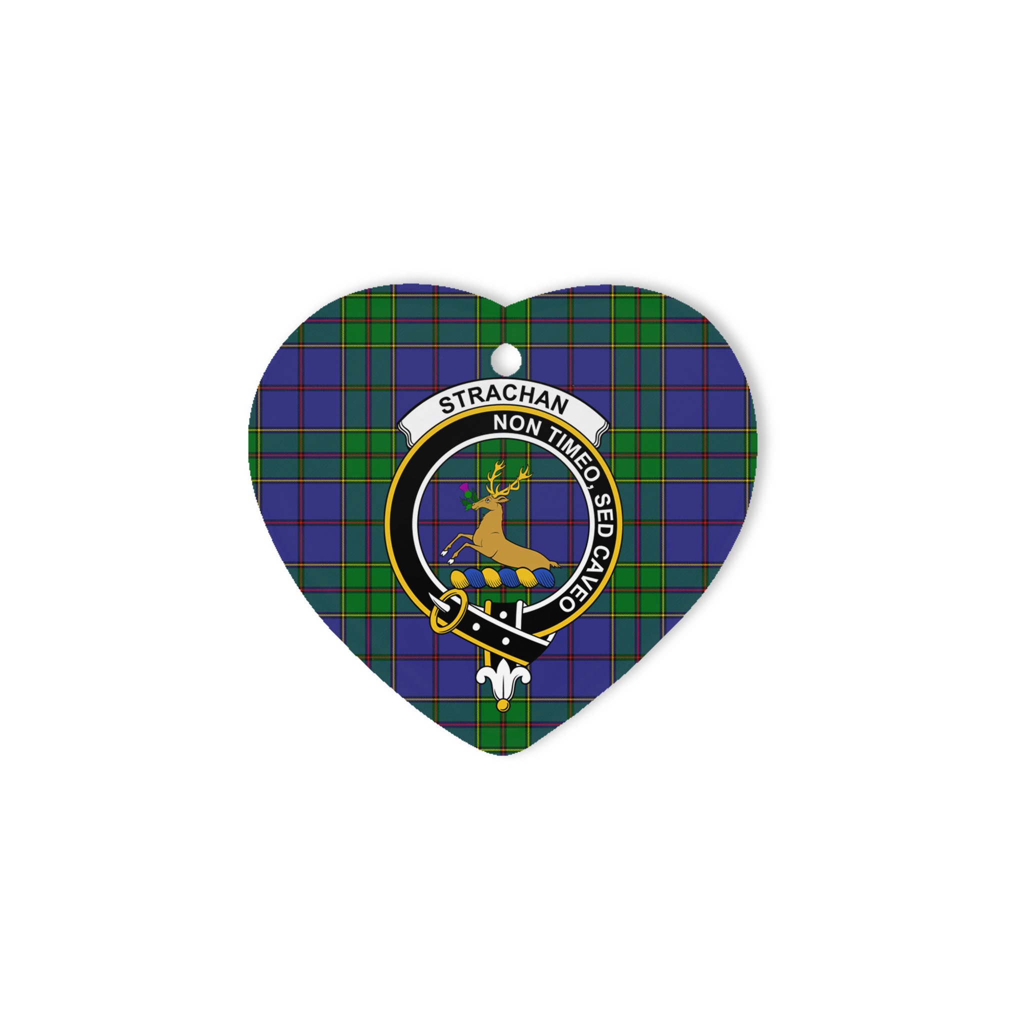 Strachan Scottish Clan Plaid Ornament Gift. Christmas Tree Ornament Strachan Clan Tartan Ornament Great Christmas Ornaments Gift Heart Ornament