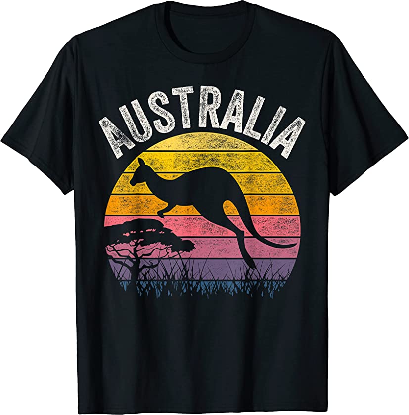 Australia Day Shirt Funny Australian Kangaroo Vintage Gift T-Shirt