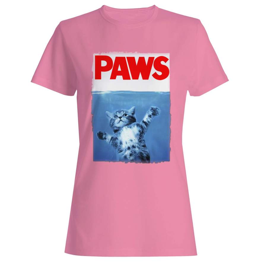 Paws Jaws Movie Kitten Kitty Cat Woman’s T-Shirt