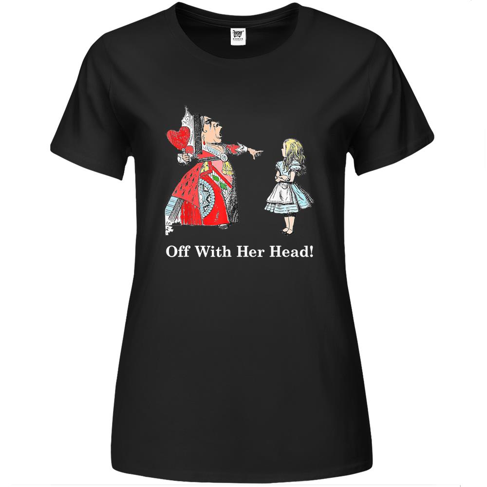 Alice And The Queen Of Hearts Off With Her Head Premium Womens T Shirts