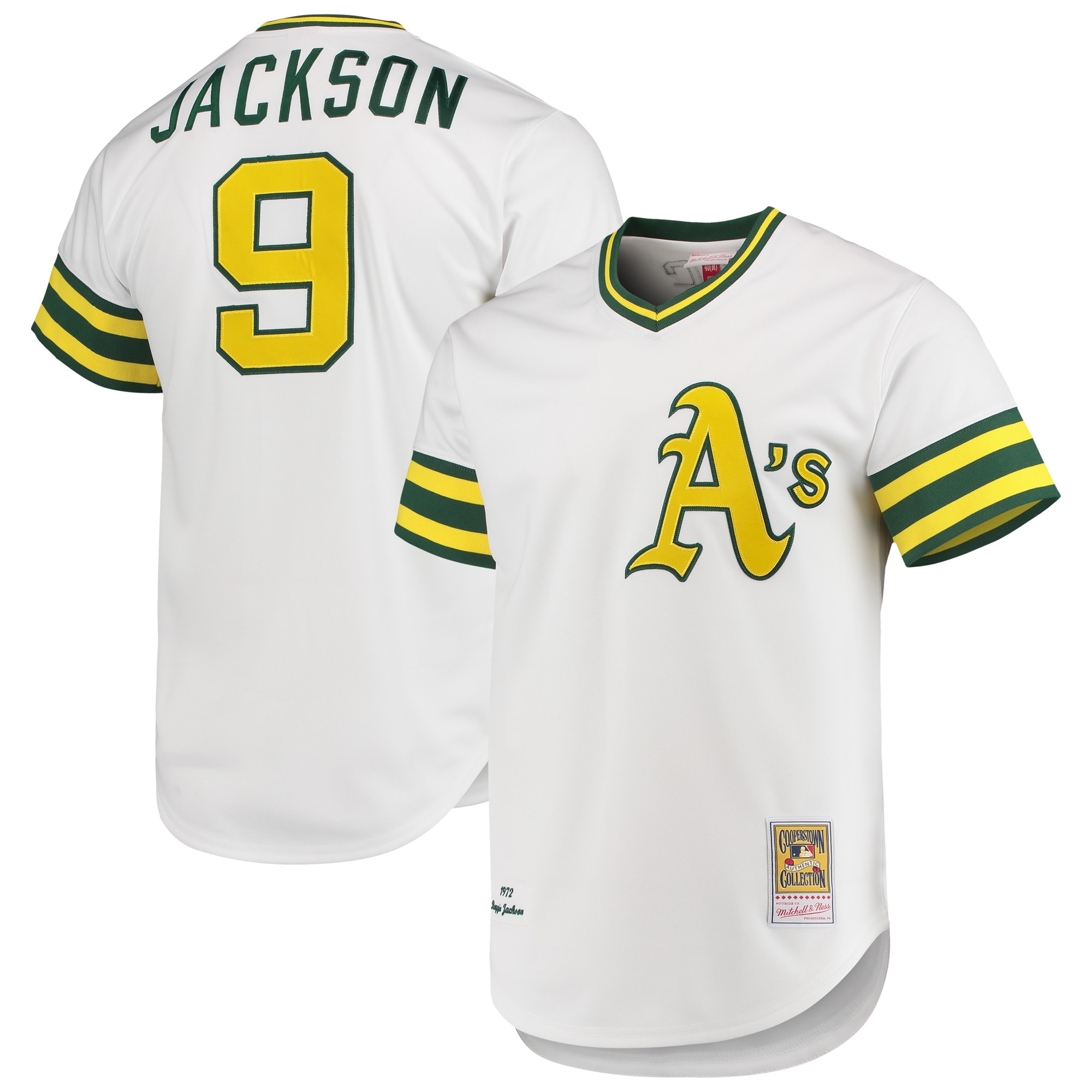 Reggie Jackson Oakland Athletics Mitchell & Ness 1972 Cooperstown Collection Authentic Jersey – White