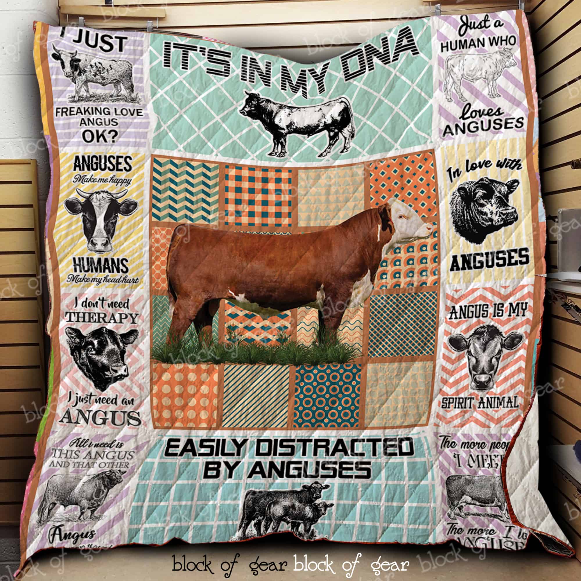 Angus Is My Spirit Animal Quilt Dk509