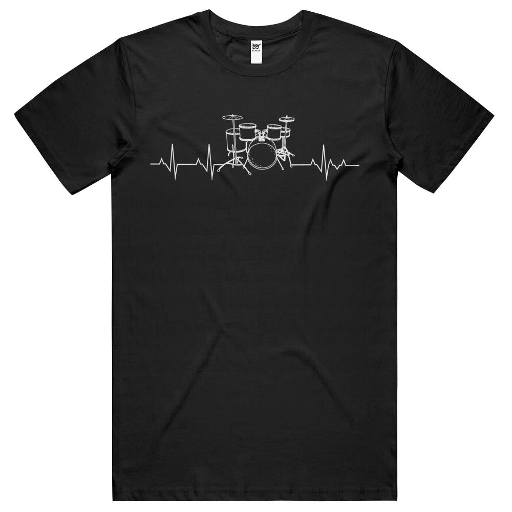 Drums Heartbeat – Funny Drummer T Shirts