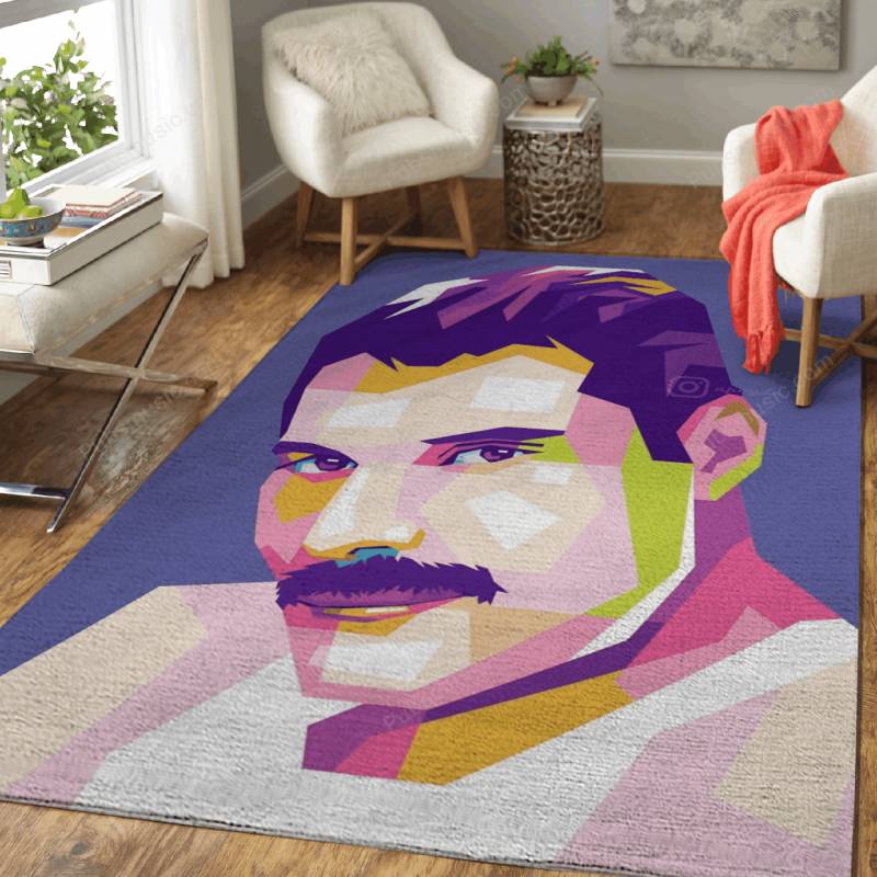 Freddie Mercury Pop Art  – Queen Area Rug Carpet