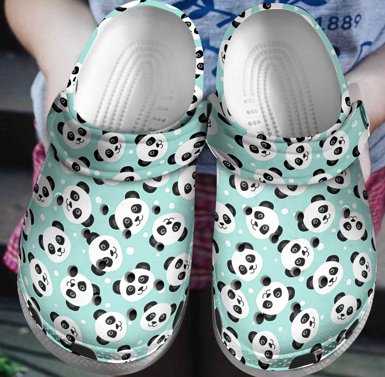 Cute Panda 3D Personalized Clog, Custom Name, Text, Color, Number Fashion Style For Women, Men, Kid, Print 3D Love