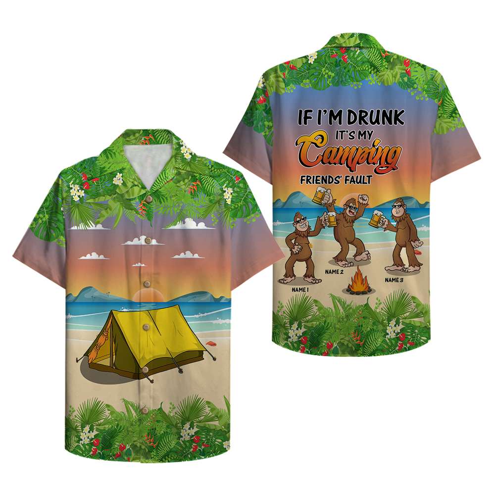 Camping Big Foot If I Am Drunk Personalized Hawaiian Shirt Ha76804