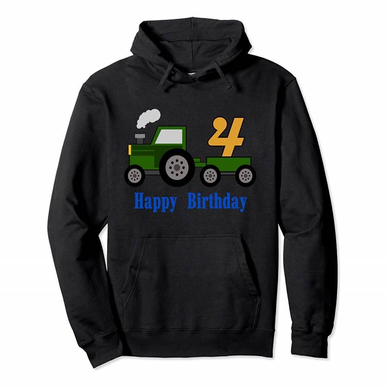 Farm Tractor 4th B-day 4 year old Boy Truck Pullover Hoodie, T-Shirt, Sweatshirt