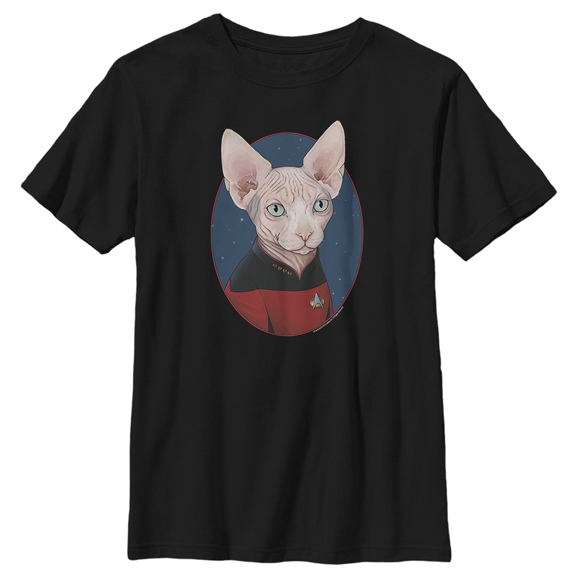 Boy’S Star Trek: The Next Generation Captain Jean Luc Picard Cat T-Shirt