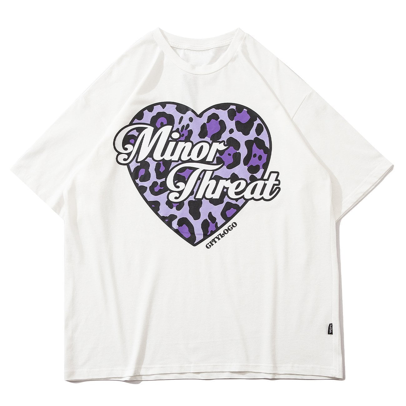 Leopard Love Heart Print Tee