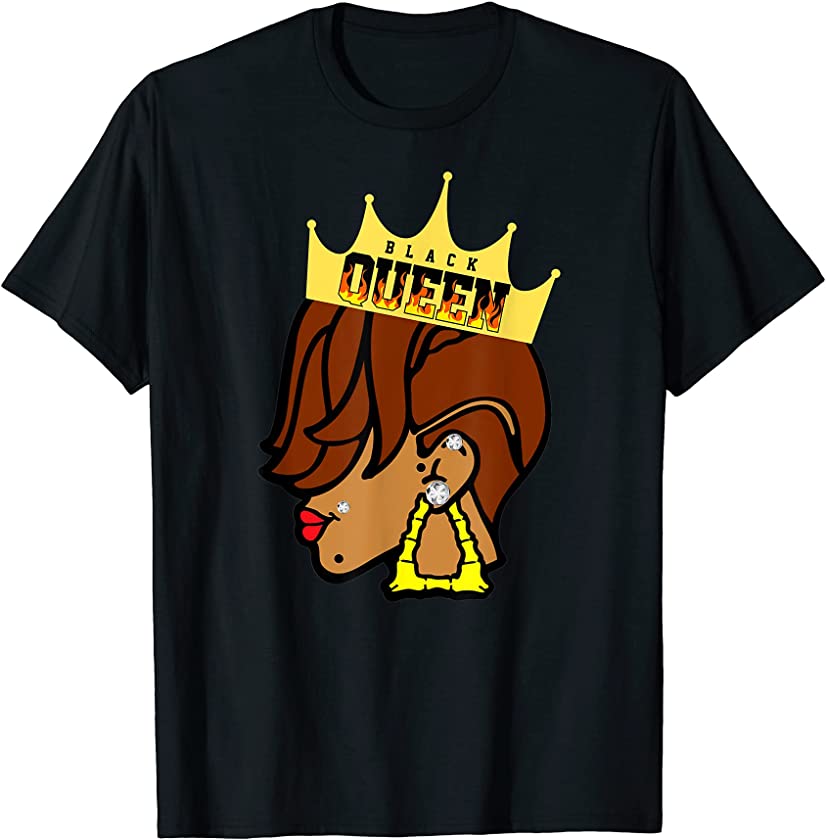 Black Queen African American Melanin Girl Magic Juneteenth T-Shirt