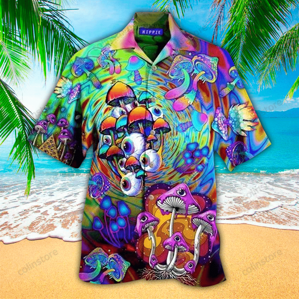 Mushroom Hawaii Button Up Shirt Aloha Ha105134