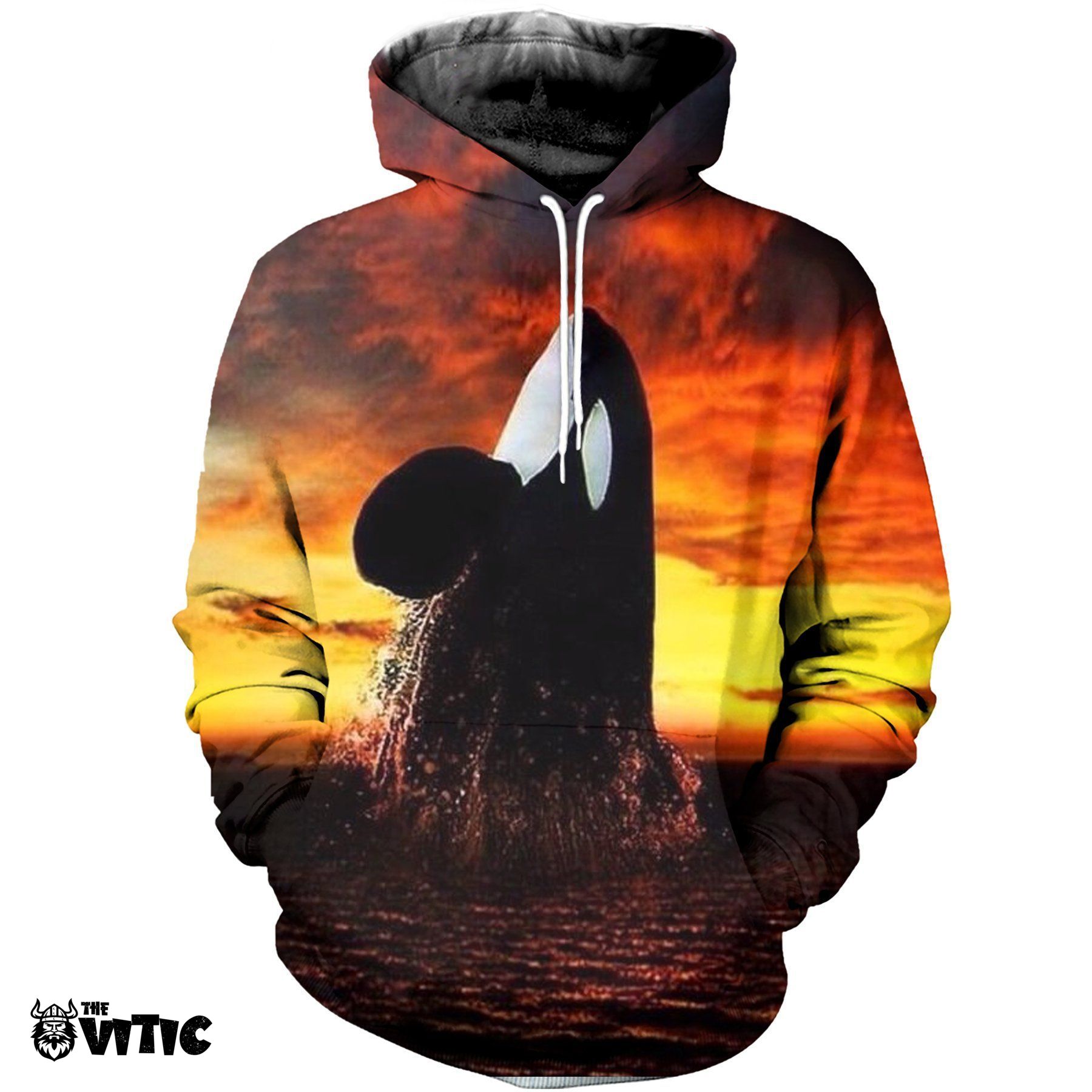 3D Printed Killer Whale Hoodie HD01166