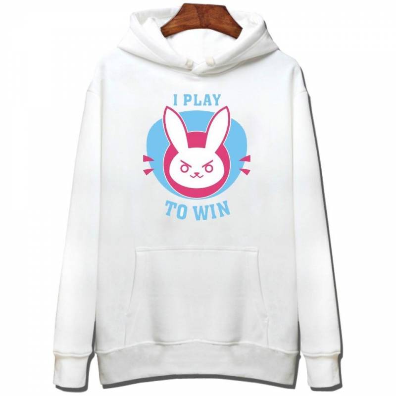 Rabbit Print Hoodies With Hat Funny Cosplay Men Clothing Hooded Sweatshirts Size:S-3XL