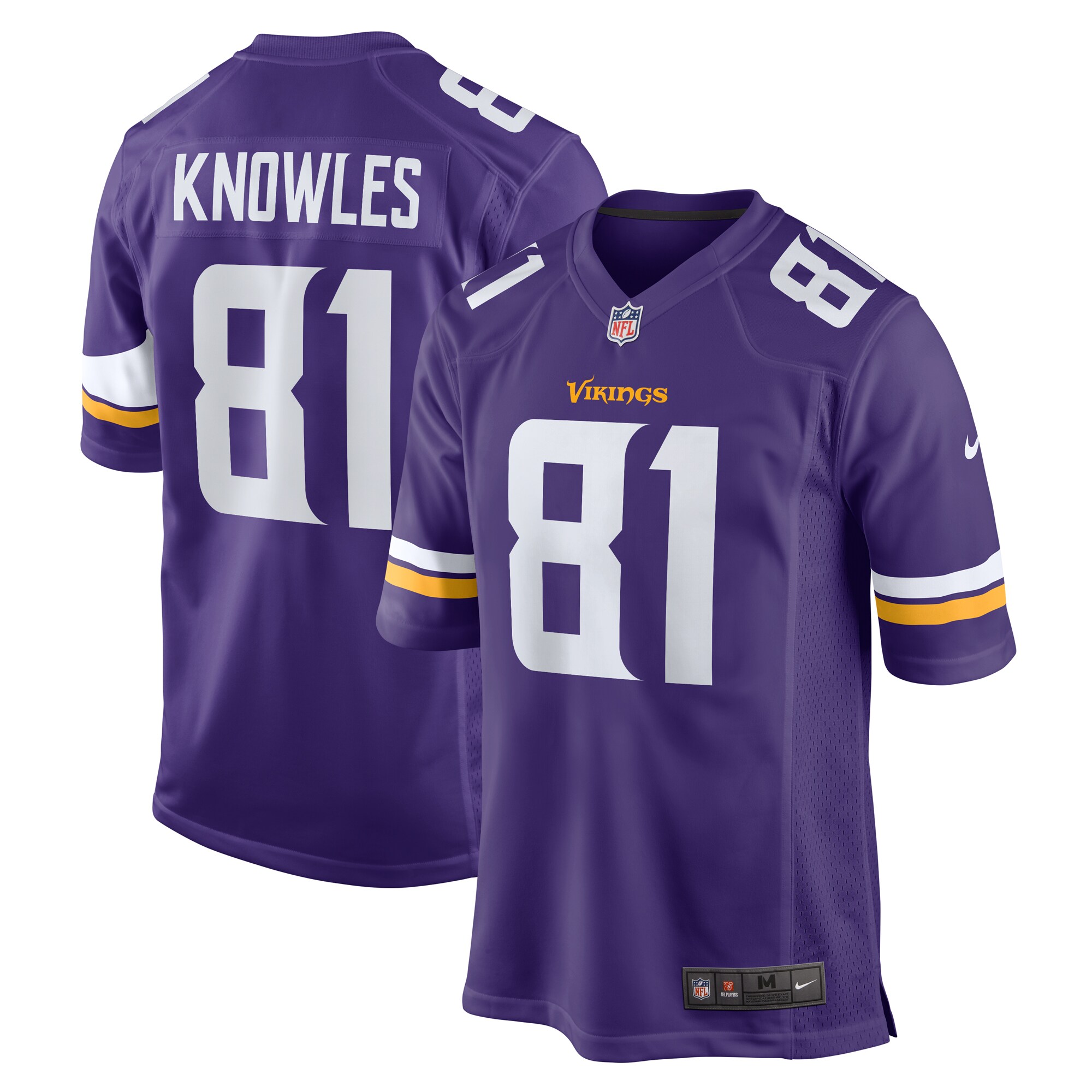 Malik Knowles Minnesota Vikings Team Game Jersey – Purple