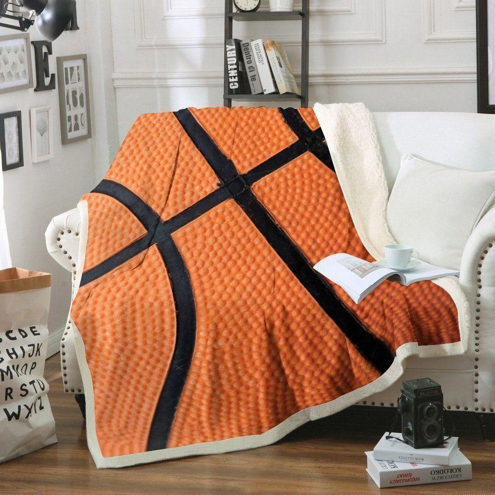 Basketball In My Dna Printed  Fleece Blanket, Sherpa Blanket, Gift For Wife Gift For Parent, Family Member, Friends Gift, Christmas Gift, Home Decor, Home Living