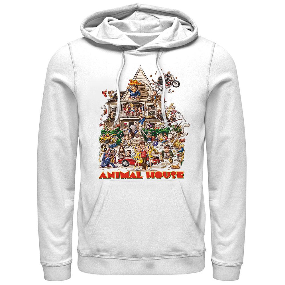 Animal House Mens Hoodie White