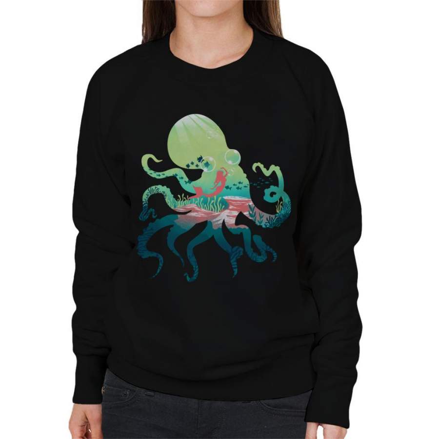 Octopus Mermaid Silhouette Women’s Sweatshirt