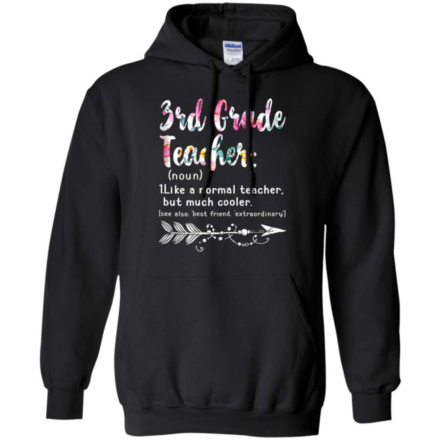 AGR Third 3rd Grade Teacher Definition Teacher Team Flower Hoodie