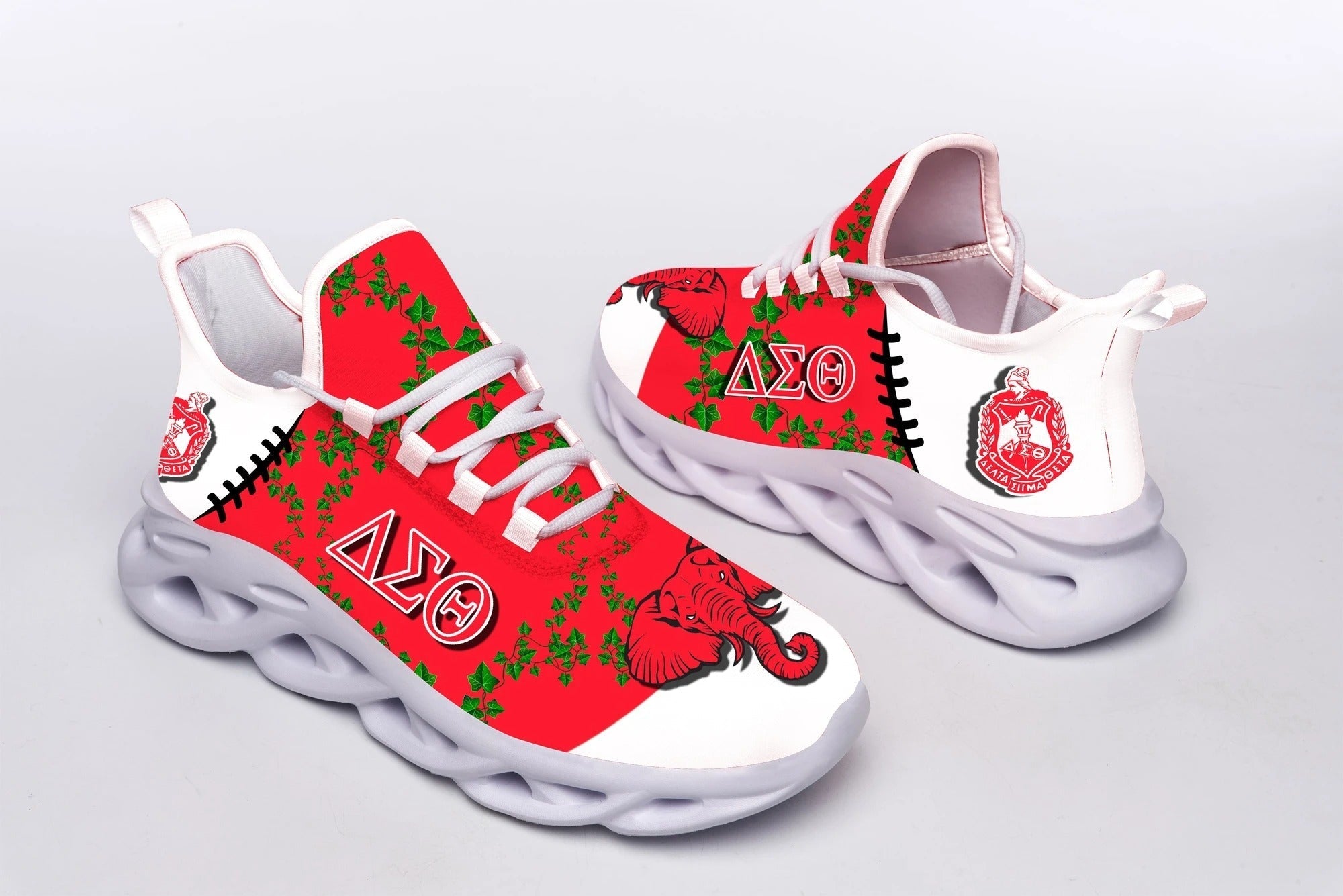 Wonder Print Footwear – Delta Sigma Theta Stitches Clunky Sneakers Lt10