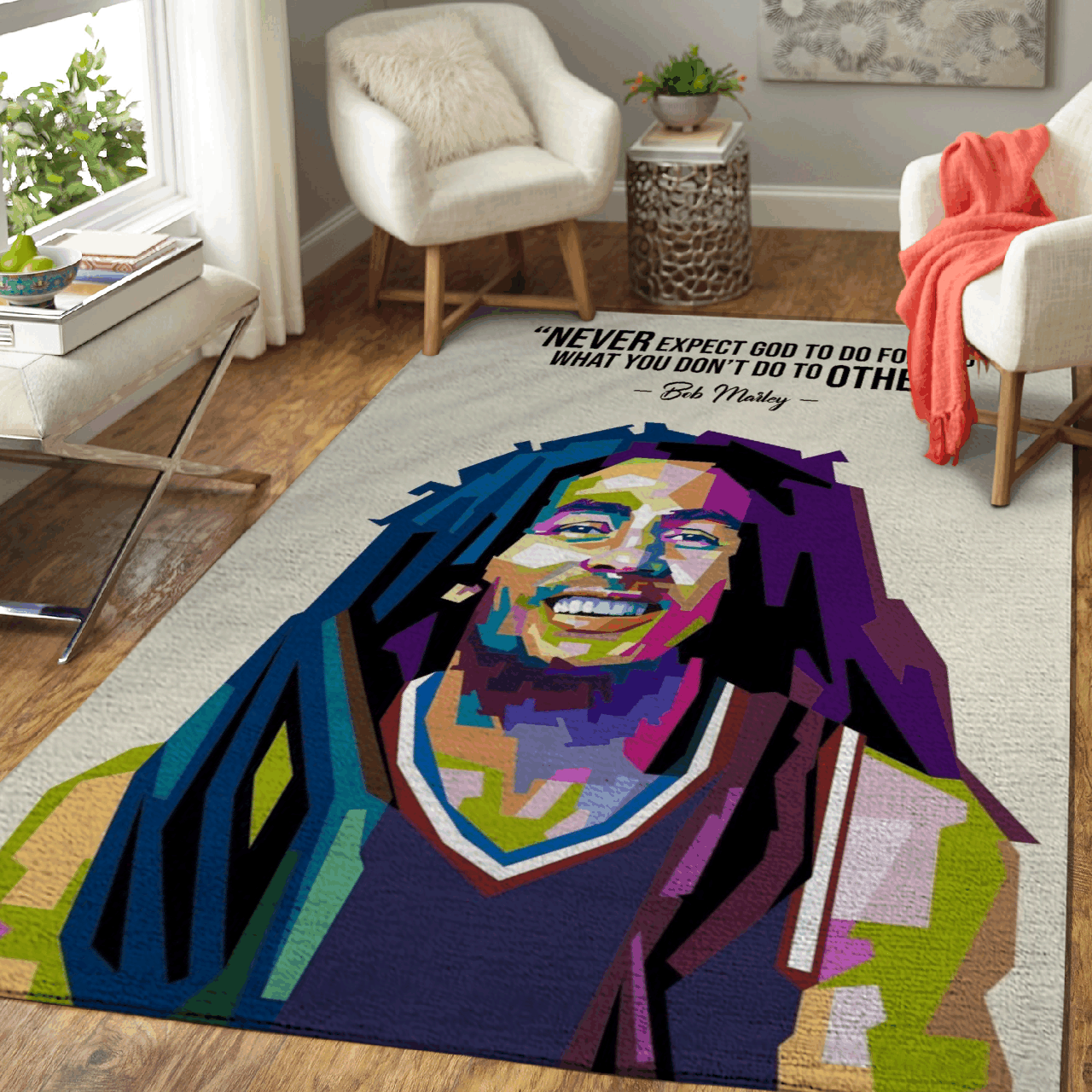 Bob Marley Popart Style – Music Art For Fans Area Rug Carpet