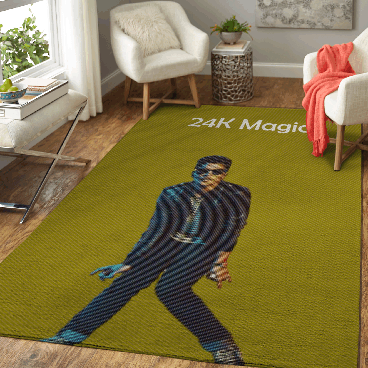 Bruno Mars – 24K Magic Pop Art Area Rug
