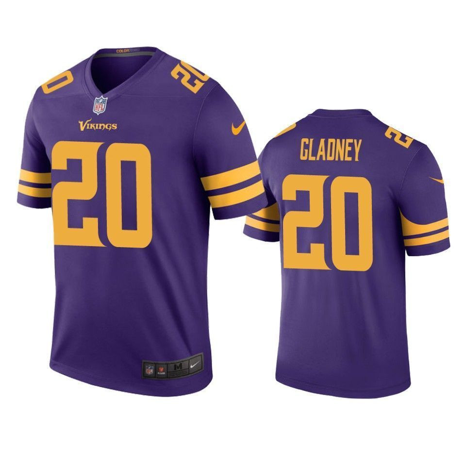 Minnesota Vikings Jeff Gladney Purple Color Rush Legend Mens 3D Jersey