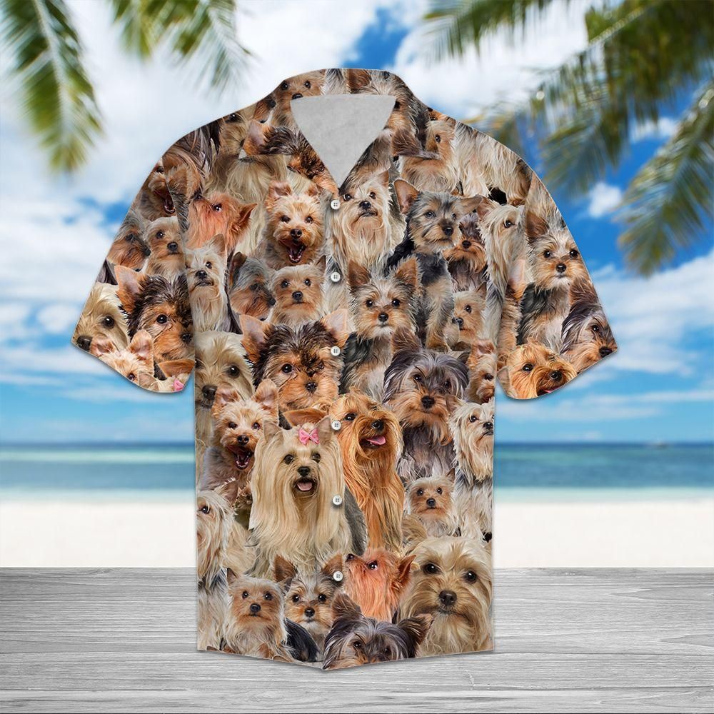 Yorkshire Terrier Aloha Hawaiian Shirt Colorful Short Sleeve Summer Beach Casual Shirt For Men And Women